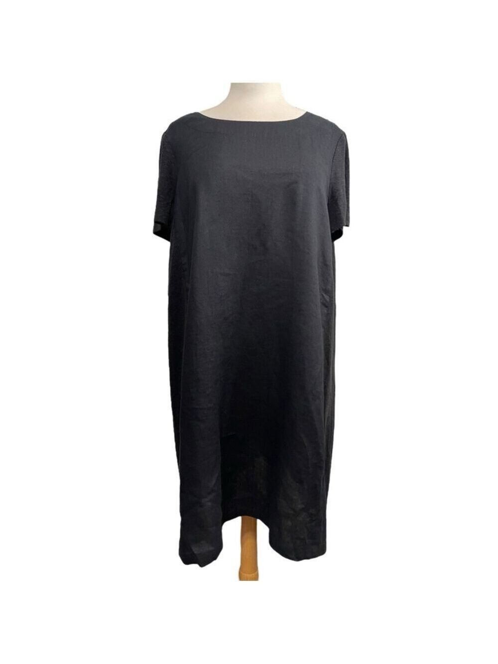 Women's‎ Pure Jill Linen Black Dress Petite Large